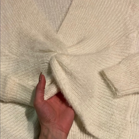 Fuzzy White Sweater - Picture 3 of 3